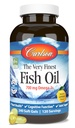 Carlson - The Very Finest Fish Oil, 700 mg Omega- 3s, Nordic Fish Oil Supplement, Wild Caught Omega- Fish Oil, Sustainable Sourced Fish Oil Capsules, Omega 3 Supplement, Lemon, 240 Softgels
