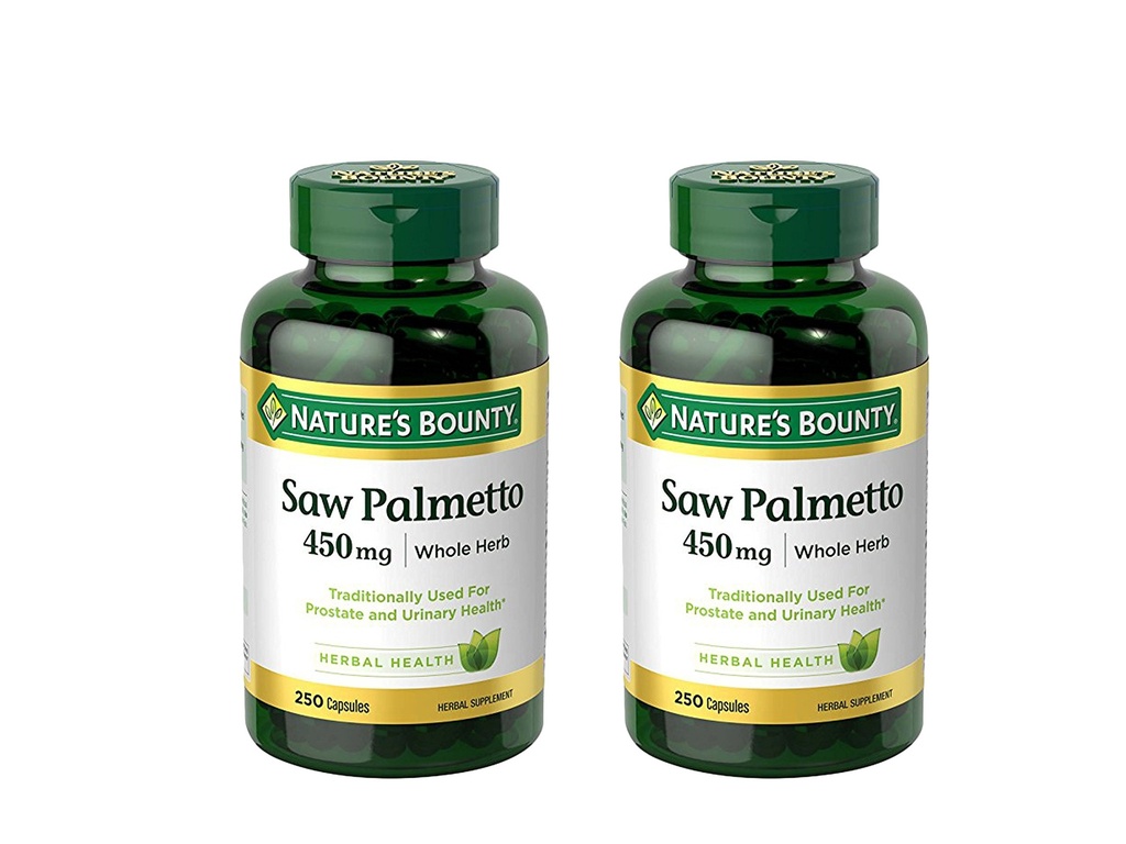 Nature 's Bounty Saw Palmetto 450 mg kapsułki 250 ea (opakowanie po 2)