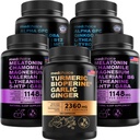 MEDCHOICE Turmeric & Ginger (120ct), Sleep Melatonin (180ct) i Nootropic Brain (120ct) Supplement Bundle - Wellness Trio for Brain, Sleep, & Immune Support - Vegan, Non-GMO, Gluten- Free