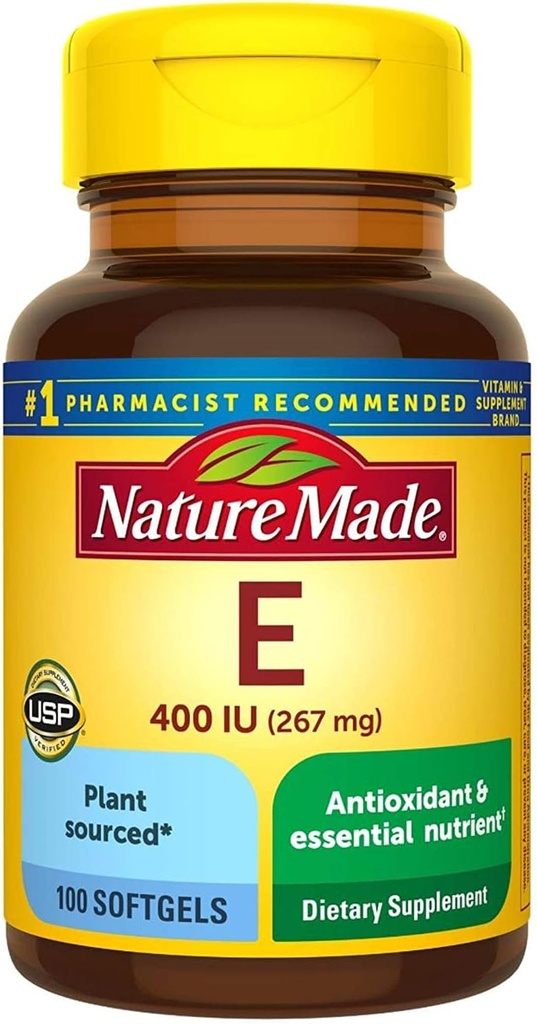 Nature Made Witamina E 400 I.U. Softgels 100 ea (Opakowanie 2)