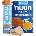 Nuun Immunitet Electrolyte Tablets z witaminą D, C, E, & A, Ginger, Elderberry, Magnezu i 4 Inne niezbędne elektrolity, Wegan, Blueberry Tangerine, 8 Pack (80 Sług ogółem)