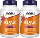 Teraz suplementy, ADAM ™ Multiwitamina mężczyzn z Saw Palmetto, Lycopene, Kwas liponowy alfa i CoQ10, Plus Natural Resveratrol & Grape Seed Extract, 60 tabletek (Opakowanie 2)
