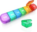 Dużego cotygodniowego pill organizer, Acedada Detable pill Box 7 Day, Przenośny Travel Daily Medicine Pill Organizator, Pill Container 1 Time A Day, Witamina Case Holder dla suplementu do leków, RB