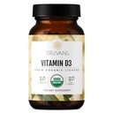 Witamina D3 organiczna Truvani - oparta na plancie, organiczna USDA, wolna od glutenu, niezmodyfikowana genetycznie, suplement D3 wegański - Wspiera zdrowie kości, immunologiczne i mózgu - 30 tabletek