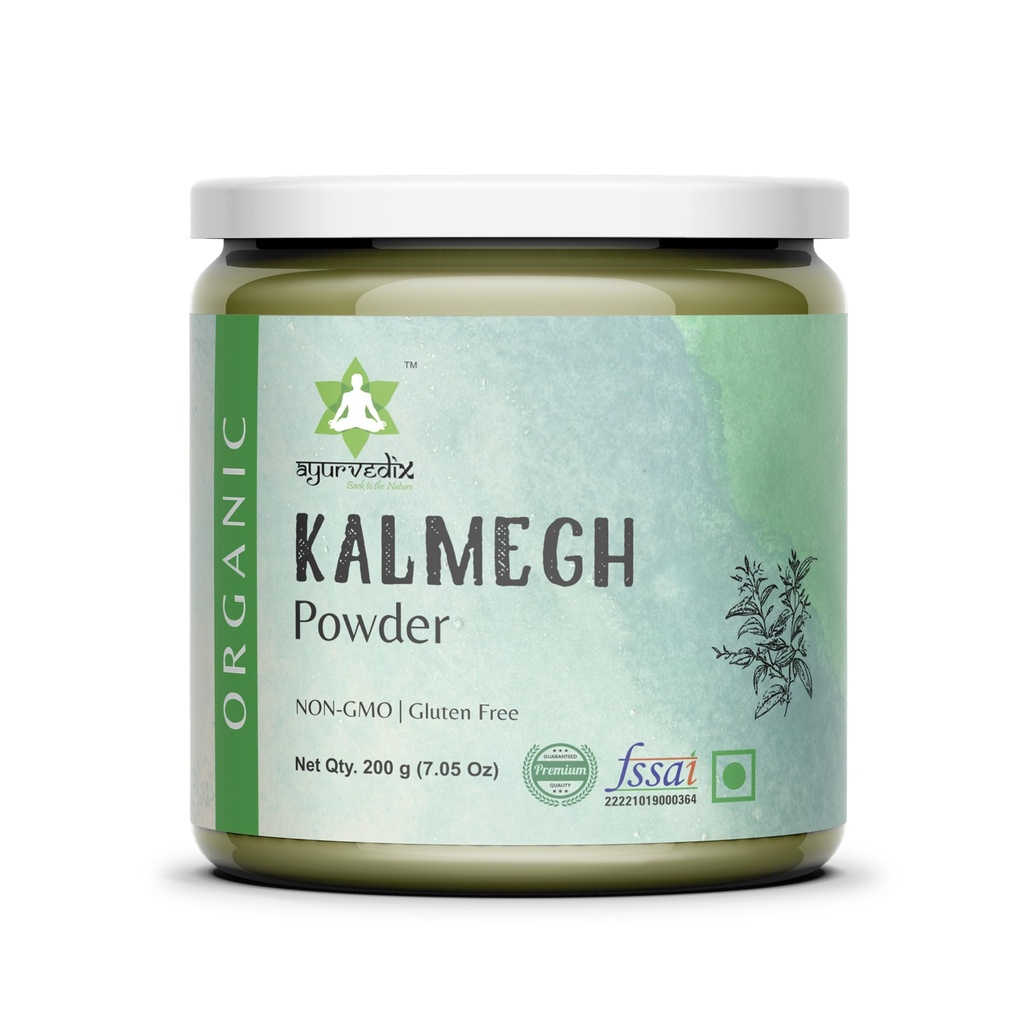 Organic Kalmegh Powder 200g | Andrographis paniculata | Supports Liver Wellness, Digestion & Immunity | Natural Detox Herbal Powder | Non-GMO, Vegan | Jaivik Bharat & USDA Certified