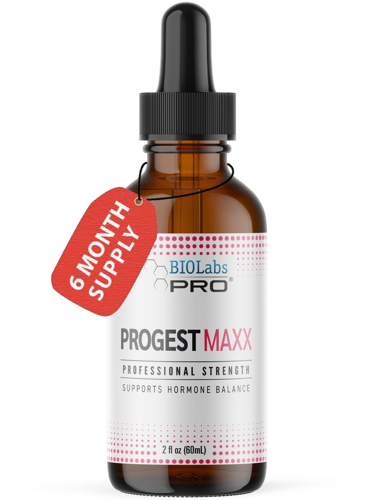 Protest MAXX Progesteron Oil, Natural Bioidentimal Progesteron for Women, Hot Flash & Menopauza Support, 2oz Bottle - Six Month Supply