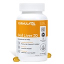 FIQ - Cod Liver IQ - Cod Liver Oil Softgels - Natural Source of Vitamin A & D and Omega-3 Fatty Acids - Heart, Liver & Immune Health - 100 Softgels