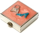 9311 Kwadratowy mały pióro Box Organizator Pink Blue Gold Kobiety Travel Case Purse Pocket Pocket Daily Portable Medicine Vitamina Box Suplement do leków Mini Storage