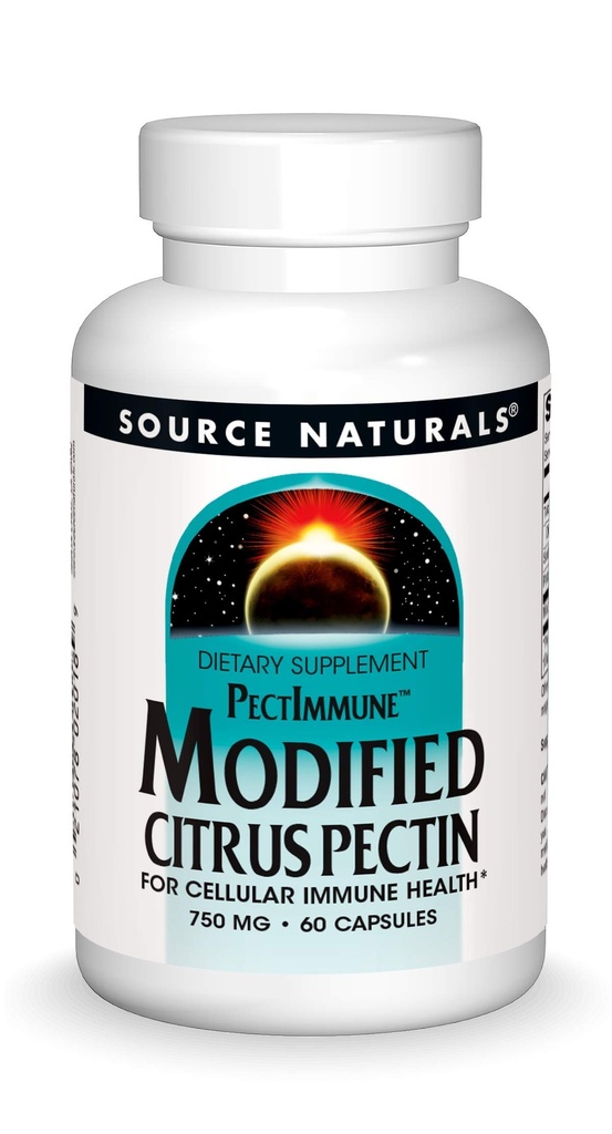 Źródło Naturals PectImmune, Zmodyfikowany Citrus Pectin, Dla immunologicznego zdrowia komórek *, 750mg - 60 kapsułek