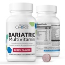 Wybór bariatryczny Mój bariatryczny do rozgryzania i żucia multiwitamina z żelaza & 300mg wapnia, Berry (120ct)