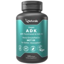 Naturalis Vegan Witamina ADK z 50mg Tocotrienol i CoQ- 10 XI124; Nano- Emulsyfikowany w EVOO dla lepszego absoprtion 124; Non- GMO, Soy Free i Vegan Society Certified XI124; 180 Veggie Softgels (Carrageenan Free)