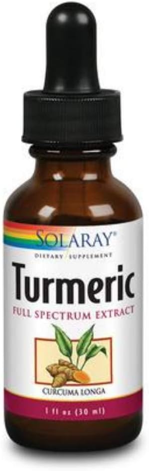 SOLARAY Gwarantowane Potenność Turmeric Root Extract, Krople (Btl- Glass)