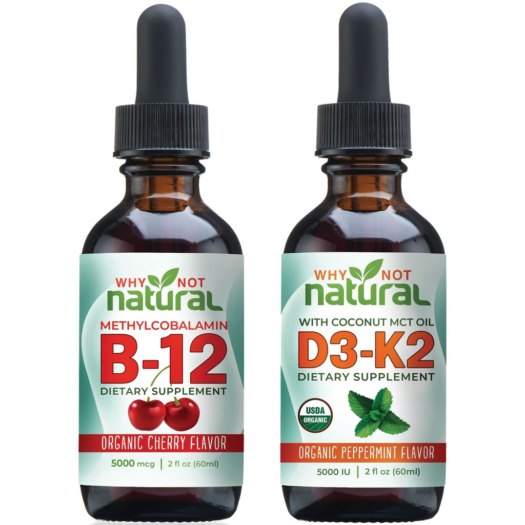 Dlaczego nie naturalna organiczna witamina B12 i witamina D3 K2 płynne krople