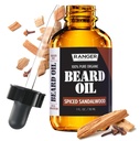 Leven Rose Spiced Sandalwood Beard Oil & Leave In Conditioner by Ranger Grooming Co, 100% Czysty naturalny organiczny dla Groomed Beards, wąsacze, i wilgotne skóry 1 oz