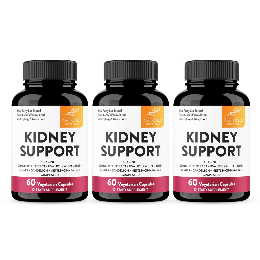 Sandhu 's Nurney Cleanse Detox & Repair Supplement Supplement for Men and Women Death 124; with Cranberry Extract British 124; Helps Support Nerki & Urnary Tract Health British 124; 60 Kapsułki wegetariańskie (Opakowanie 3)
