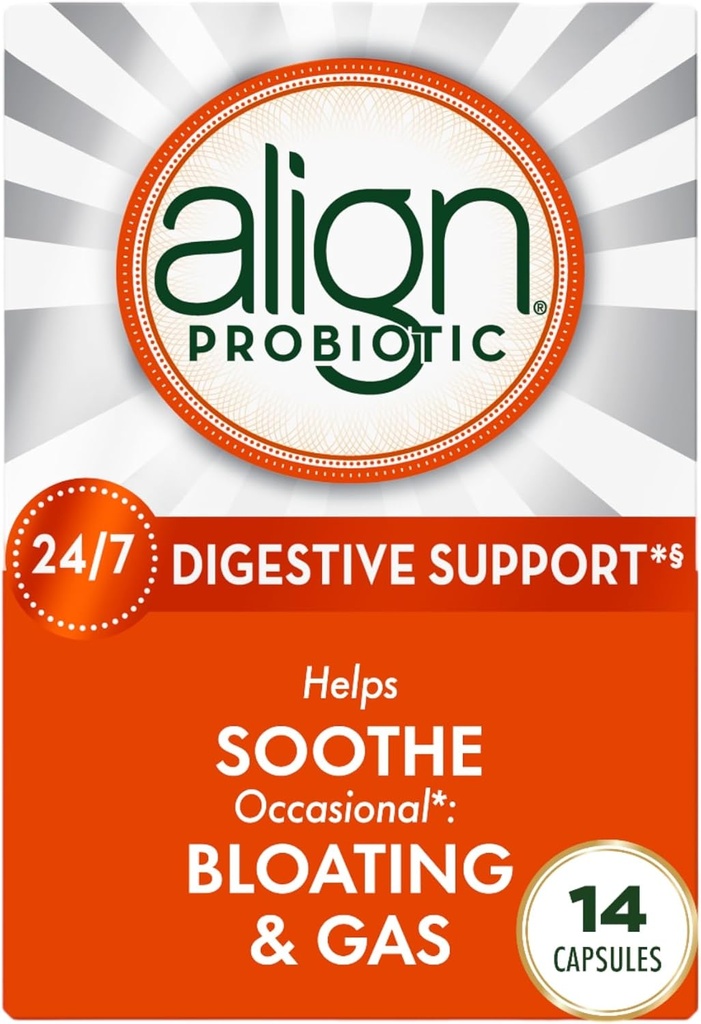 Align Probiotic, Probiotyka dla kobiet i mężczyzn, Codzienne Probiotic Supplement for Digestive Health *, # 1 Rekomendowane Probiotic przez lekarzy i Gastroenterologów ‡, 14 Kapsułki
