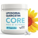 Core Med Science Liposomal Quercetin, 200mg (60 kapsułek) - Suplement Quercetin wspiera wchłanianie witaminy C i cynku - Promotes Immune System & Heart Health, Gluten- Free & Dairy-Free