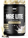 REDCON1 MRE Lite Whole Food Protein Powder, Vanilla - Niskie węglowodany i serwatka Wolny posiłek Wymiana z mieszanek białka zwierzęcego - Łatwy do digest suplement Made with MCT Oils (20 Służenia)