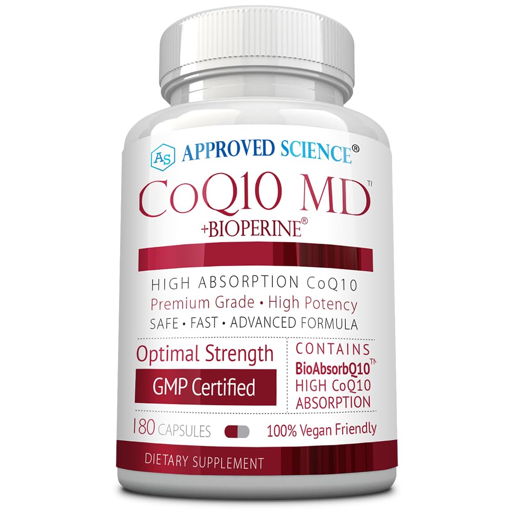Zatwierdzone Science ® CoQ10 MD - Dodatkowa siła 300mg Pure CoQ10 z Bioperine ® do szybszego wchłaniania - optymalne wsparcie - 3 Miesiące dostaw