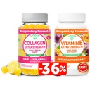 Lunakai Collagen i witamina E Gummies Bundle - Non-GMO Anti Aging Supplements for Men & Women - Natural Gummy with Witamina C & 250 mg Natural VIT E