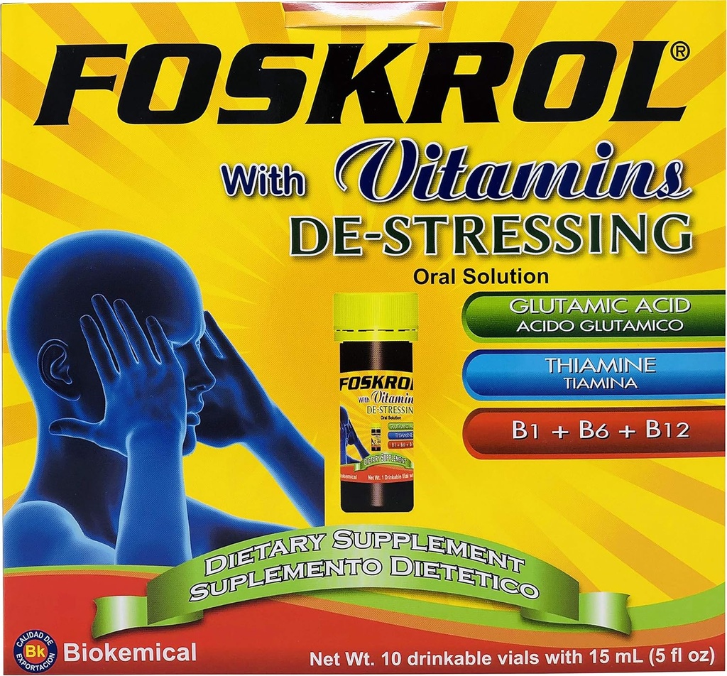 z Vitamin DeStressing - 10 Fiolki Count - B Witaminy i Kwas glutaminowy - Biokemical (10 Fials - Destresing)