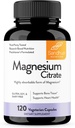 Sandhu 's Magnezu Citrate Wysoko absorbowalny gluten, Soy Diary Free No Fillers 120 Kapsułki wegetariańskie