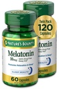 Nature 's Bounty Melatonin, Promotes Relaxation and Sleep Health, 10 mg, kapsułki, 60 Ct (2 opakowania)