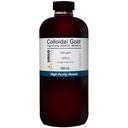 Prawdziwe złoto koloidalne - 200 ppm - 99,99 +% Czystość - 500 ml (16,9 Fl Oz) w przezroczystej butelce z tworzywa sztucznego wolnej od BPA- Made in USA