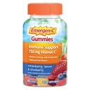 Emergen- C 750mg Gummies witaminy C dla dorosłych, Gummies wsparcia immunologicznego, Gluten Free, Truskawka, Lemon i Blueberry Flavors - 45 Count