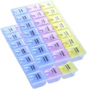 INVODA pill Case 7 Day Cotygodniowy pill Box z Medication Reminder Pill Organizator - Poranne południe Wieczór Codzienne 21 Oddzielne kompozycje