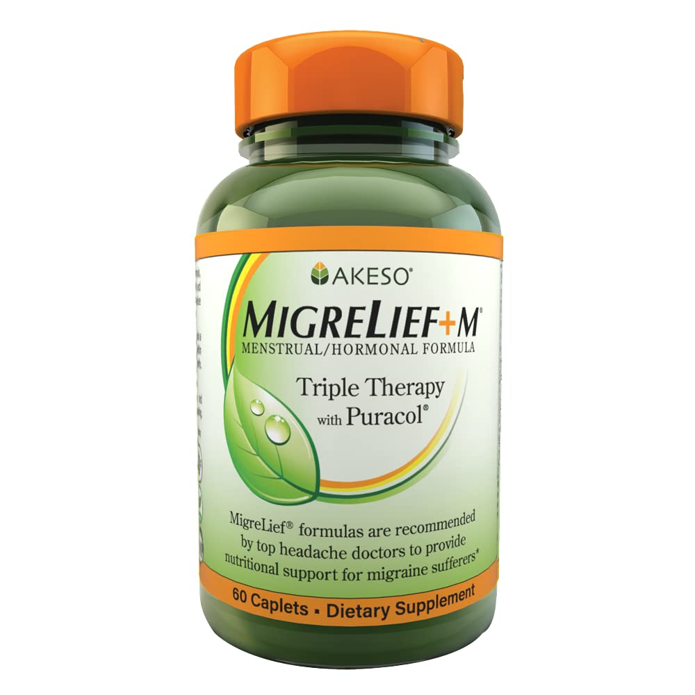 MigreLief + M - Advanced Nutritional Support Supplement for Women 's Neurological Health and Head Comfort - 60 Capplets (1- Month Supply)