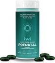 Iwi Life Prenatal Multivitamine, 60 Softgels (30 Servings), Wegan, Plant- oparte Algae Omega 3 z EPA + DHA, Folate, Żelazo, Witamina A, B12, C, D3, Wapnia, Suplement diety ciążowe dla mamy i dziecka