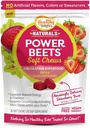Zdrowe Delights Naturals Power Beets Soft Chews, Pyszne Truskawki Burst, Skoncentrowane Superfood Suplement, Wspiera cyrkulację, Natural Energy & Stamina, 30 Count