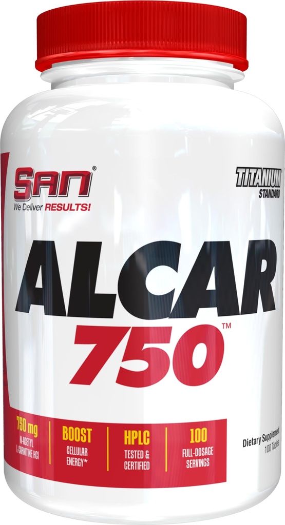 Alcar 750 - Pure Acetyl L- Karnityna dla energii, Focus, i Tłuszcz Metabolizm 100 Służenia
