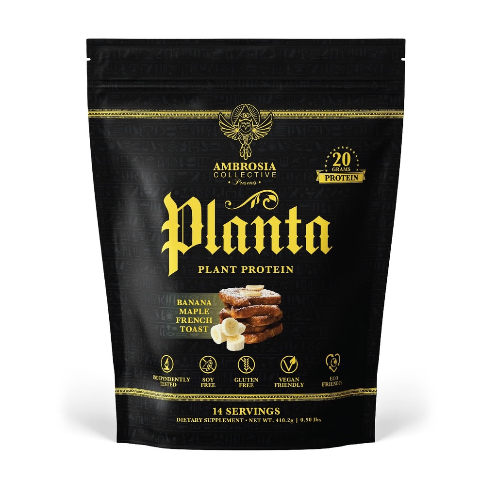 Ambrosia Plant Based Protein Powder 20g Gwatemala 124; Clean Vegan Pea Protein Powder Gwatemala 124; Gluten & Dairy Free, Keto Friendly, Nie dodano cukru 124; 14 Sług Gwatemala 124; Banana Maple