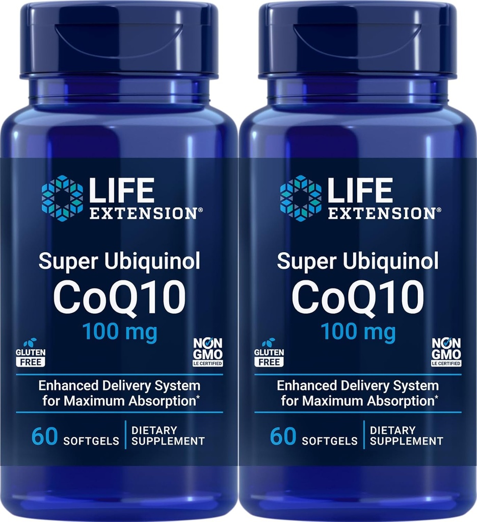 Life Extension Super Ubichinol CoQ10 100 mg, 60 softgeli (opakowanie po 2)