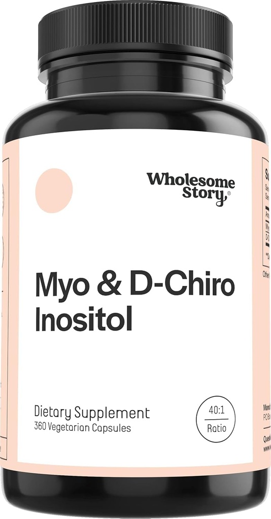 Zdrowa historia Myo- Inositol & D- Chiro Inositol Suplement dla kobiet Bilans 124; Suplementy płodności dla Hormonal Balance & Ovarian Health Support Bilans 124; Myoinositol Bilans 124; Idealny 40: 1 Stosunek 124; 90 Służenie