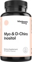 Zdrowa historia Myo- Inositol & D- Chiro Inositol Suplement dla kobiet Bilans 124; Suplementy płodności dla Hormonal Balance & Ovarian Health Support Bilans 124; Myoinositol Bilans 124; Idealny 40: 1 Stosunek 124; 90 Służenie