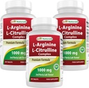 Najlepszy Naturals L- Arginine L- Citruline Complex 1000 mg 250 tabletek (250 sztuk (opakowanie po 3))