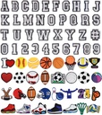 Litery Numery i Sports Decoration Charms, Koszykówka Baseball Hockey Softball Football Prezent dla młodzieży chłopców i dorosłych