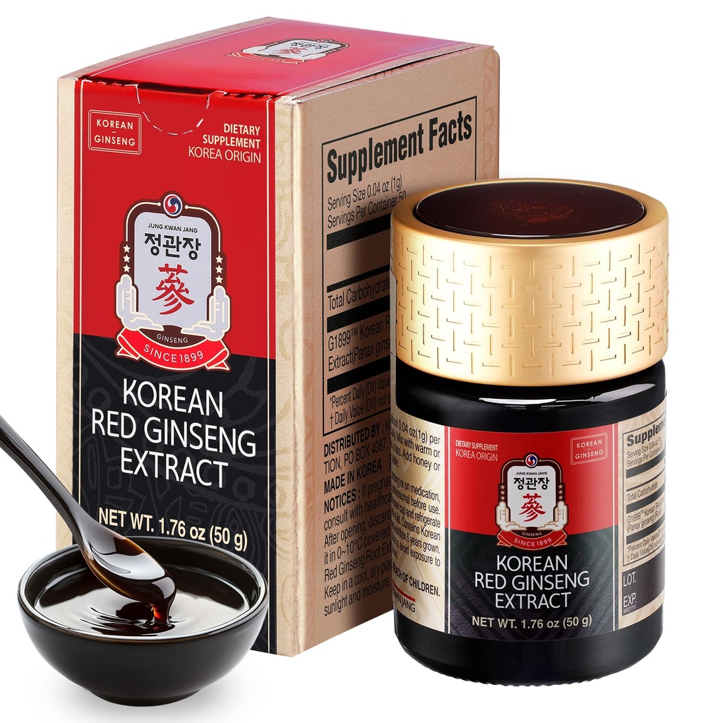 CheongKwanJang [Korean Red Panax Ginseng Concentrated Extract 50g] - 100% 6- Year- Old Koreański Ginseng Roots, Wzmacnia system immunologiczny, Energy, Stamina, Healing / Recovery, Focus / Zmęczenie