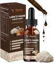 Lions Mane Supplement - Organic Lion 's Mane Mushroom Supplement Extract Liquid Drops Powder - Wsparcie dla mózgu Immune Memory Focus Non-GMO, Gluten- Free, Wegan Natural Tincture Superfood