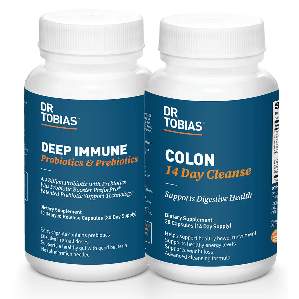 Dr. Tobias Digestive Kickstarter Bundle z Colon 14 dzień Cleanse & głębokie probiotyki immunologiczne i prebiotyki