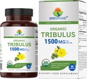 Brieofood Organic Tribulus 1500mg, 45 Służenia, Wegetarianin, Gluten Free, 90 Tabletki wegetariańskie