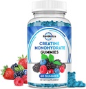 Jednowodzian kreatora Gummie dla mężczyzn i kobiet, Jednowodzian do żucia z witaminą B12 do wzrostu mięśni i recoverywegan, mieszany aromat jagodowy, 60 Gummies