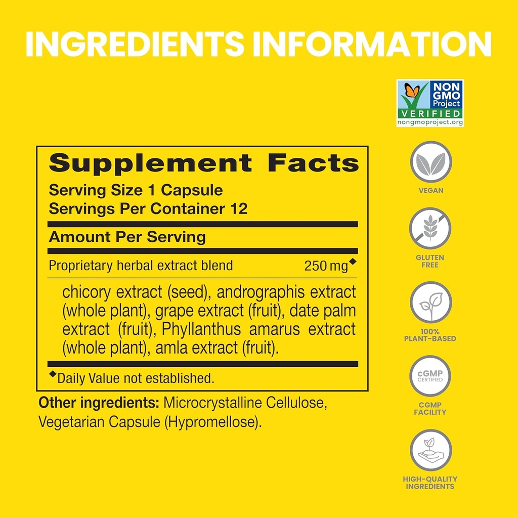 Himalaya PartySmart, 12 Capsule Tube - Alcohol Breakdown Liver Support for a Better Morning After Drinking - Plant Based, Wegan, Non-GMO, Gluten Free, Klinicznie badane (Opakowanie 2)