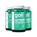 Goli Nutritional Supplement, Pre + Post + Probiotyki Gummy - 180 Count - Pierwszy na świecie 3- in-1 Gluten- Free, Wegan, Non-GMO i Żelatyna - Free.