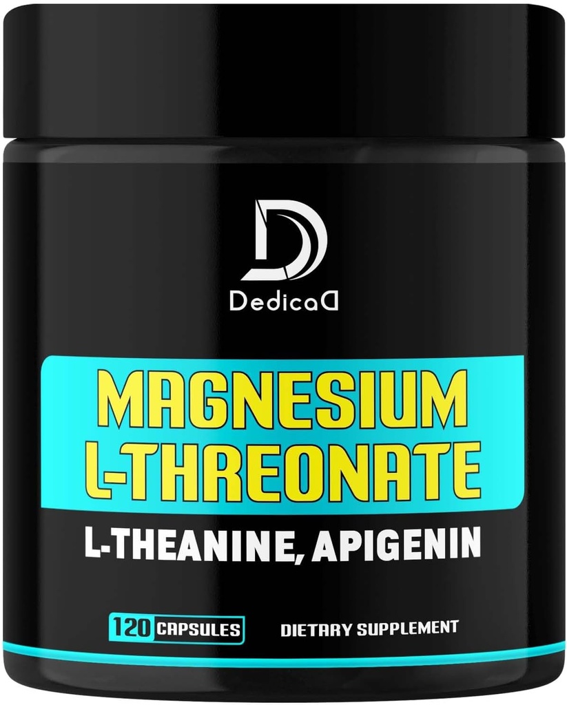 2250MG Magnezu L- Threonate w. L- Theanine & Apigenin - 120 Kapsułki - Triple Magnezu Complex Supplement