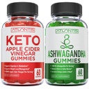 60 Keto Jabłko Cydr Gummies Ocet Zaawansowana utrata masy ciała + 60 Gummies Ashwagandha - 1500MG Ashwagandha Per Serving