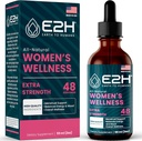 E2H All Natural Women 's Wellness, Hormon Balance and PMS Relief with Black Cohosh, Dong Quai and Licorice Root for Hot Flash Relief - 2 Fl Oz